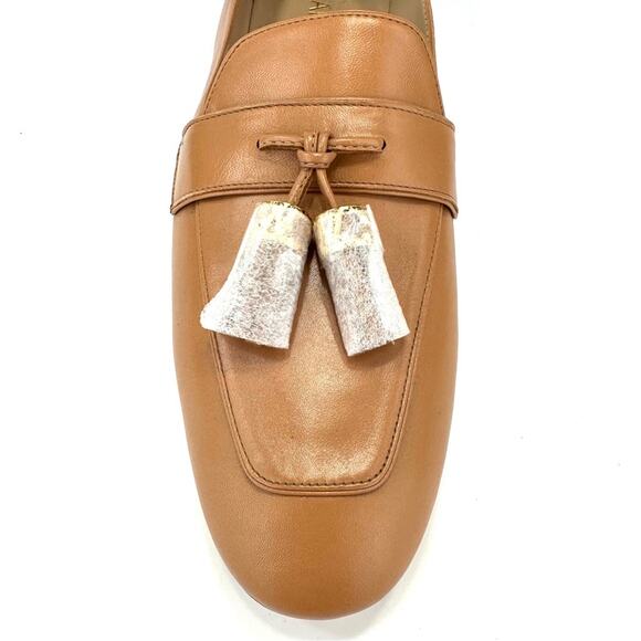 Stuart Weitzman Wylie Women Flat Loafer/Mule Size 11 Tan Luxe Leather Tassel New - Picture 11 of 12